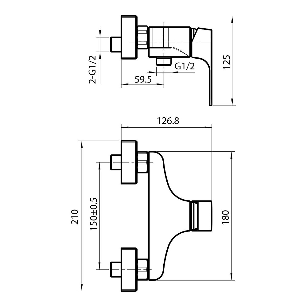 Смеситель для душа Koller Pool Neon Cube NC0450 хром купить в интернет-магазине сантехники Sanbest