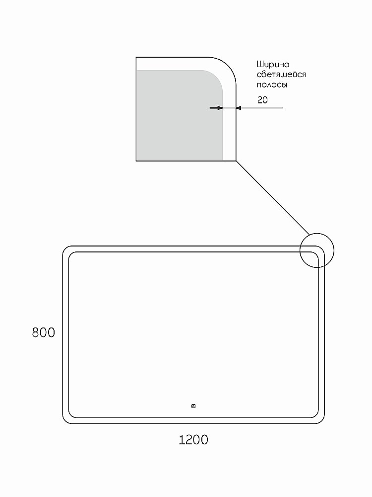 Зеркало Taliente Zled TA-Zled-D12080 120 в ванную от интернет-магазине сантехники Sanbest
