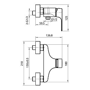 Смеситель для душа Koller Pool Neon Cube NC0450 хром купить в интернет-магазине сантехники Sanbest