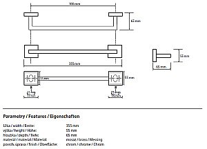 Полотенцедержатель Bemeta Beta 132204012 купить в интернет-магазине сантехники Sanbest