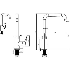 Смеситель для кухни Aquatek Вега AQ1081CR хром купить в интернет-магазине сантехники Sanbest