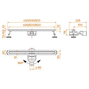 Душевой трап RGW SDR-54 79215460-01 60 хром купить в интернет-магазине Sanbest