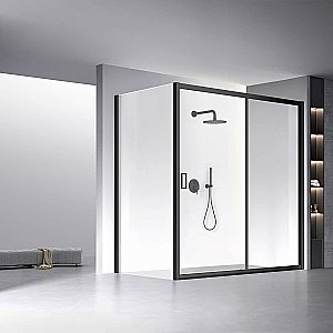 Душевой уголок Veconi Rovigo RV060B-190120-01-C5 190х120 стекло прозрачное/профиль черный матовый купить в интернет-магазине Sanbest