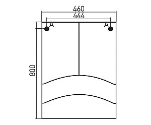 Зеркальный шкаф MIXLINE РАДУГА 522474 46 зеленый купить в интернет-магазине сантехники Sanbest