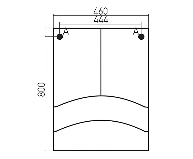 Зеркальный шкаф MIXLINE РАДУГА 522474 46 зеленый купить в интернет-магазине сантехники Sanbest