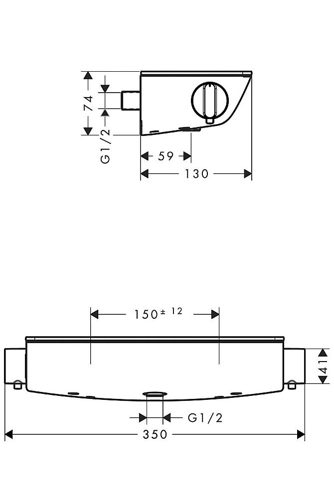 Термостат для душа Hansgrohe Ecostat Select 13111000 купить в интернет-магазине сантехники Sanbest