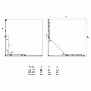 Душевой уголок Veconi RV-47 80x80 прозрачный купить в интернет-магазине Sanbest