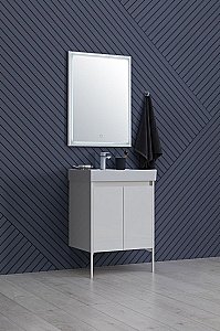 Тумба с раковиной Aquanet Nova Lite 298847 60 белый глянец для ванной в интернет-магазине Sanbest