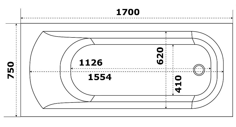 Ванна акриловая BAS Нирвана-PRO 170х75 в сборе купить в интернет-магазине Sanbest
