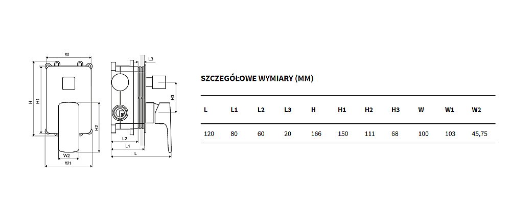 Смеситель для душа Excellent Keria 2045 черный купить в интернет-магазине сантехники Sanbest