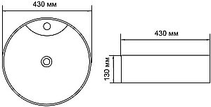 Раковина накладная Aquanet Moon-2  43 211285 белая купить в интернет-магазине Sanbest
