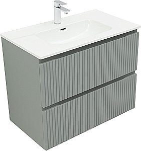 Тумба с раковиной Aquanet Джейн (Flat) 335434/330431 80 мисти грин для ванной в интернет-магазине Sanbest