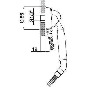Душевая гарнитура Cisal Arcana Toscana TS00303027 купить в интернет-магазине сантехники Sanbest