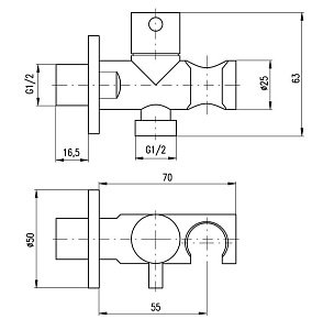 Гигиенический душ Rav-Slezak SK0056/1 хром купить в интернет-магазине сантехники Sanbest