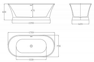 Ванна BelBagno BB402 1700 купить в интернет-магазине Sanbest