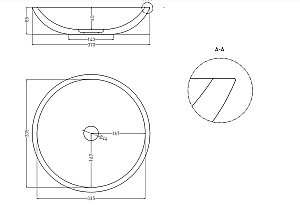 Раковина накладная Salini CALLISTA 05 1101105GF 37 из искусственного камня S-Sense, глянцевая, цвет по RAL полностью купить в интернет-магазине Sanbest