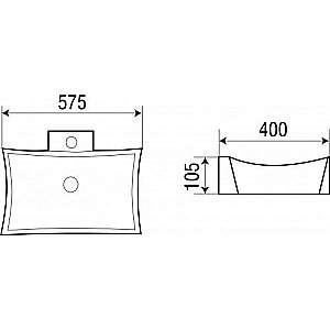 Накладная раковина WeltWasser WW ELBACH 1012 57,5 белая купить в интернет-магазине Sanbest