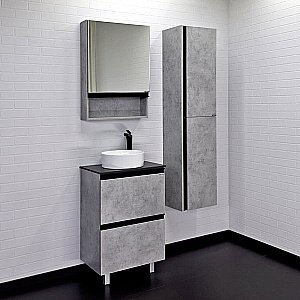 Тумба с раковиной Comforty Эдинбург 00-00004767 60 бетон светлый для ванной в интернет-магазине Sanbest