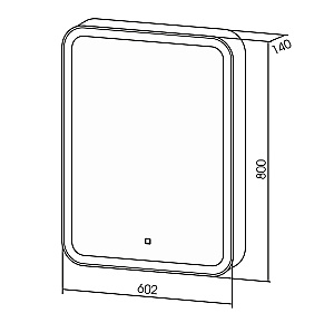 Зеркальный шкаф Azario Фиджи 60 LED-00002364 белый купить в интернет-магазине сантехники Sanbest