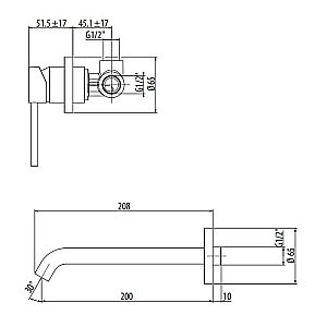 Смеситель для раковины Gattoni Circle Two 9137/91BO купить в интернет-магазине сантехники Sanbest