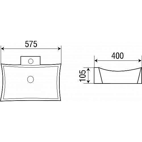 Накладная раковина WeltWasser WW ELBACH 1012 57,5 белая купить в интернет-магазине Sanbest