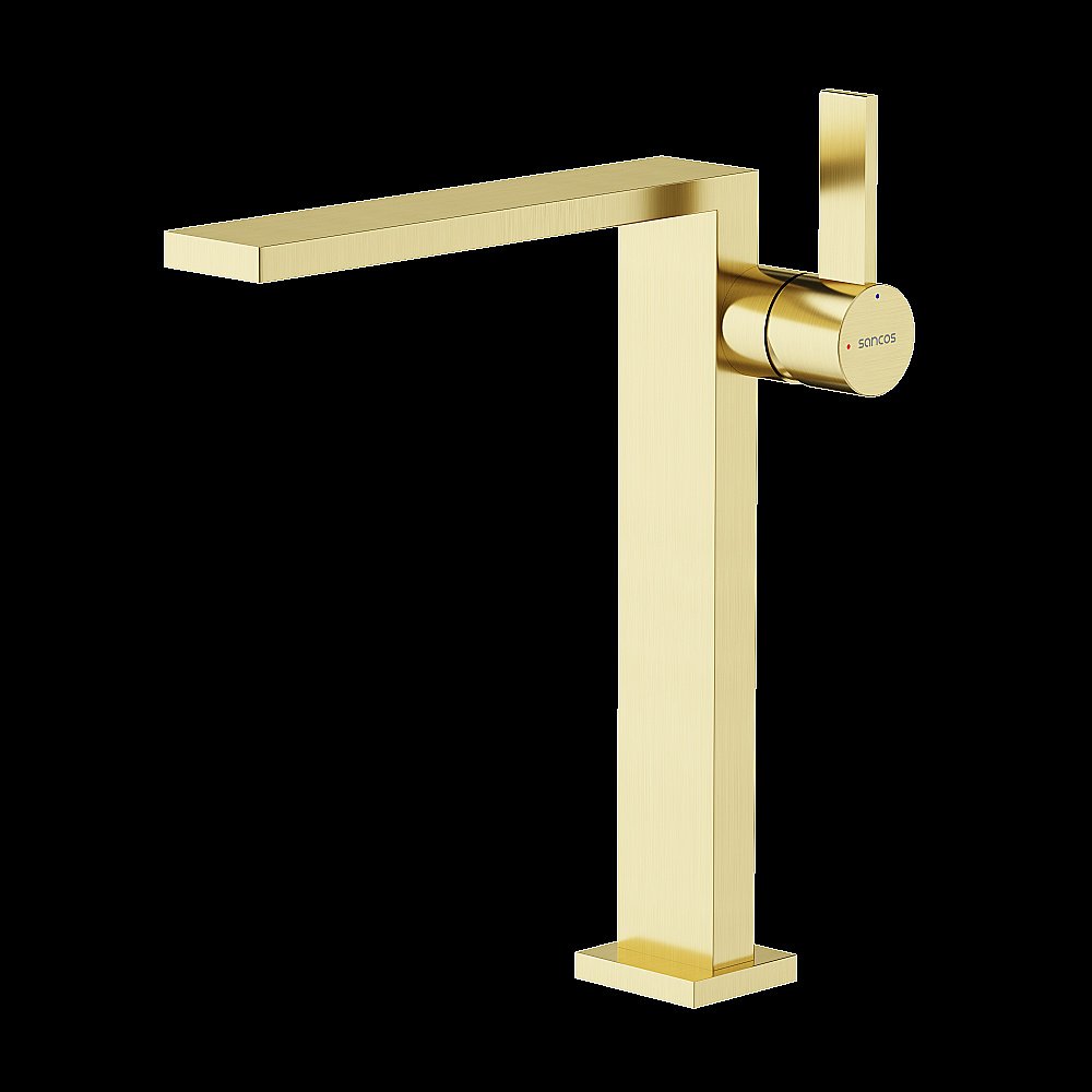 Смеситель для раковины Sancos Linn SC9020BG брашированное золото купить в интернет-магазине сантехники Sanbest