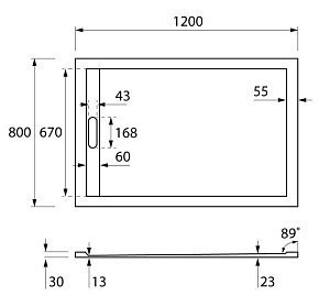 Душевой поддон Cezares Tray AS-AH 120x80 купить в интернет-магазине Sanbest