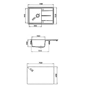 Кухонная мойка Abber Quarz 78х51 AQ2904G серая матовая купить в интернет-магазине сантехники Sanbest