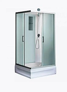 Душевая кабина River Quadro XL 10000013640 100х80 стекло матовое/профиль хром матовый купить в интернет-магазине Sanbest