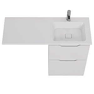 Тумба с  раковиной напольная Dreja BONA 60/120 белый глянец для ванной в интернет-магазине Sanbest