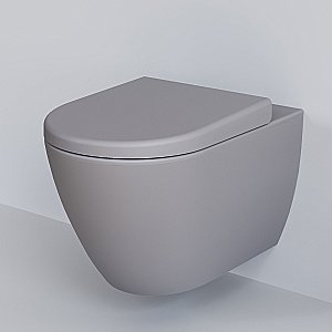 Унитаз подвесной Ambassador Queen 113T20301R безободковый, серый матовый купить в интернет-магазине Sanbest