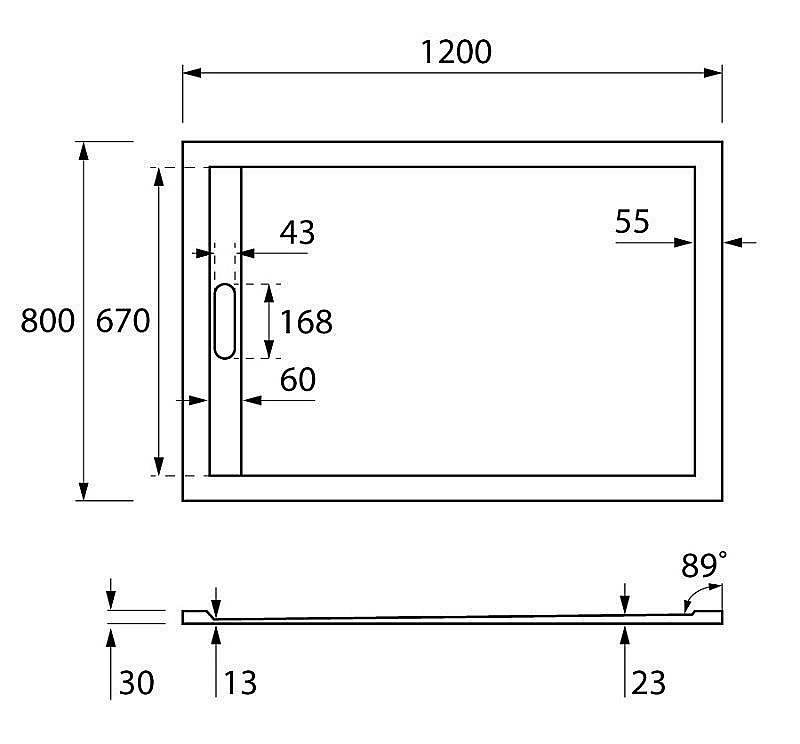 Душевой поддон Cezares Tray AS-AH 120x80 купить в интернет-магазине Sanbest