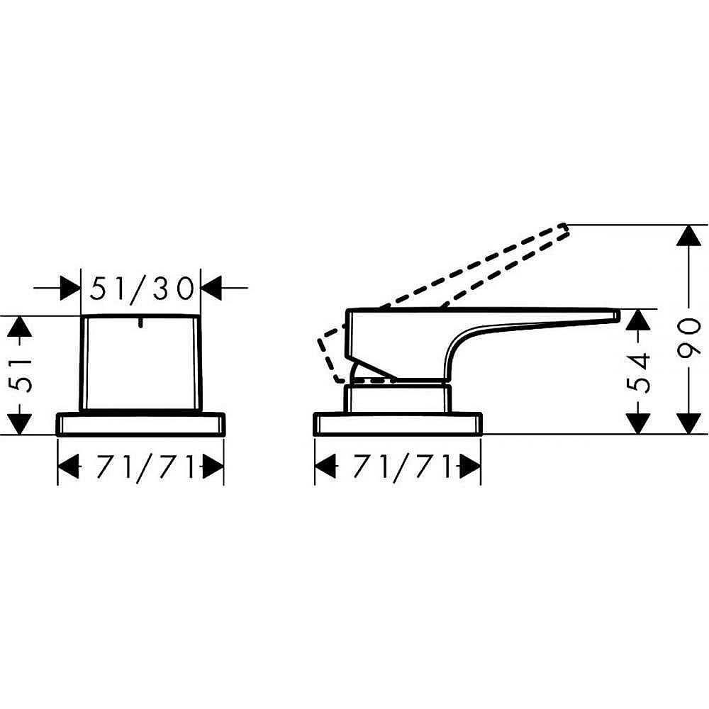 Смеситель для ванны Hansgrohe Metropol 74548000 купить в интернет-магазине сантехники Sanbest