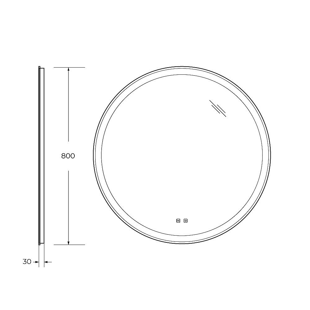Зеркало BelBagno SPC-RNG-800-LED-TCH-SND 80 в ванную от интернет-магазине сантехники Sanbest