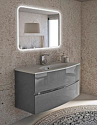 Тумба с раковиной Cezares DALILA 100 Grigio lucido для ванной в интернет-магазине Sanbest