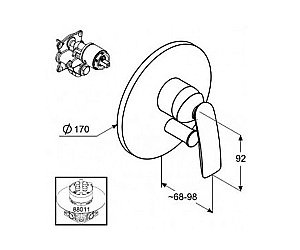 Смеситель для душа Kludi Balance 526500575 купить в интернет-магазине сантехники Sanbest