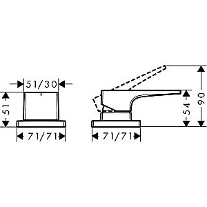 Смеситель для ванны Hansgrohe Metropol 74548000 купить в интернет-магазине сантехники Sanbest