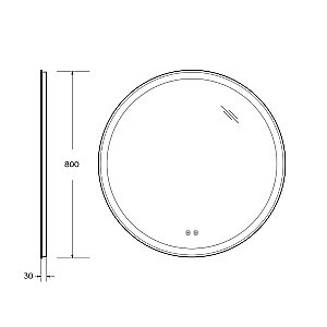 Зеркало BelBagno SPC-RNG-800-LED-TCH-SND 80 в ванную от интернет-магазине сантехники Sanbest