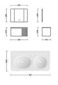 Тумба с раковиной CeruttiSpa Sella 80 Подвесная Слоновая кость для ванной в интернет-магазине Sanbest