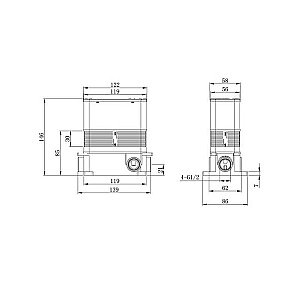 Смеситель для душа Caprigo ADRIA–Uno 02-551-crm купить в интернет-магазине сантехники Sanbest