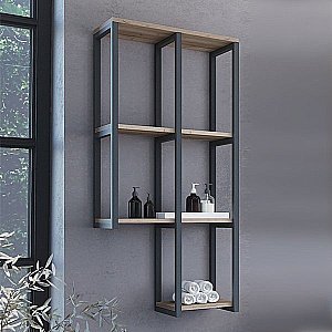 Стеллаж подвесной Comforty Порто 00-00010675 50 дуб дымчатый для ванной в интернет-магазине сантехники Sanbest