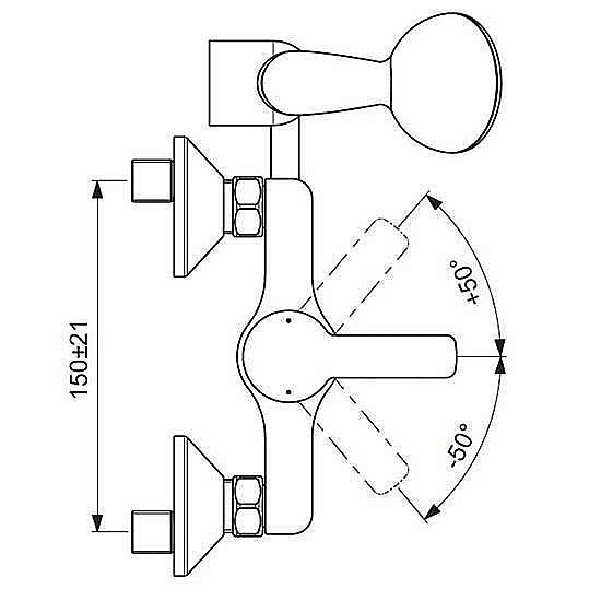 Смеситель для душа Vidima Uno BA237AA купить в интернет-магазине сантехники Sanbest