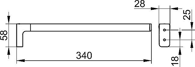 Полотенцедержатель KEUCO MOLL 12722010000 хром купить в интернет-магазине сантехники Sanbest