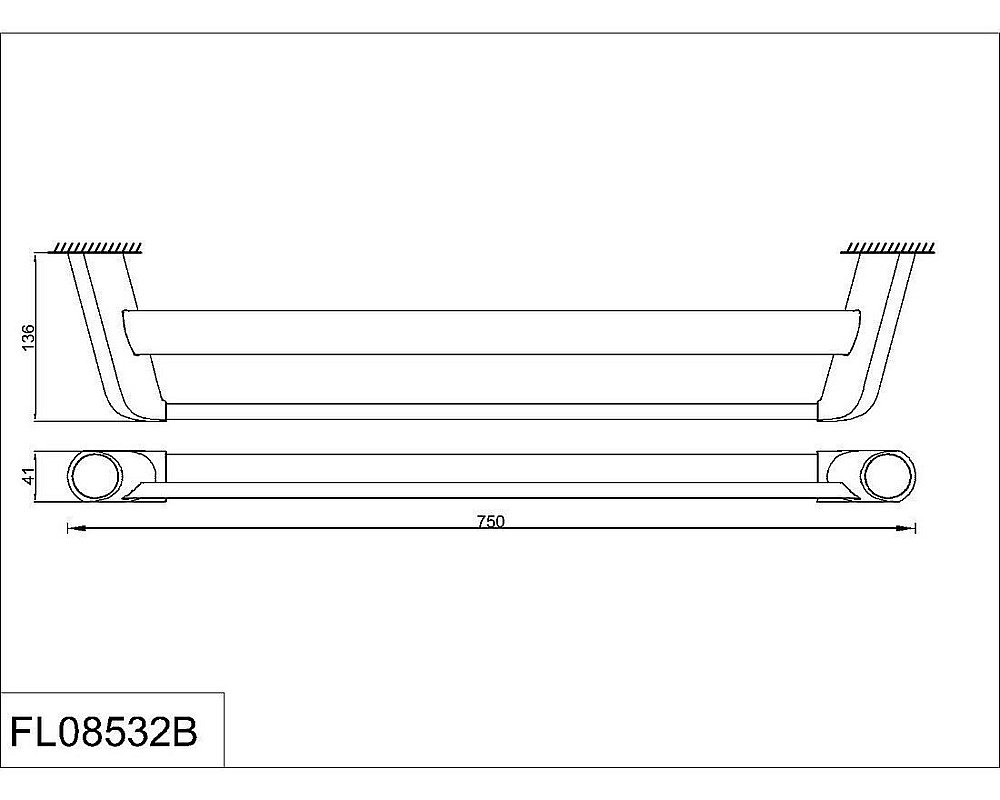 Полотенцедержатель Rush Flores FL08532B 75 cm купить в интернет-магазине сантехники Sanbest