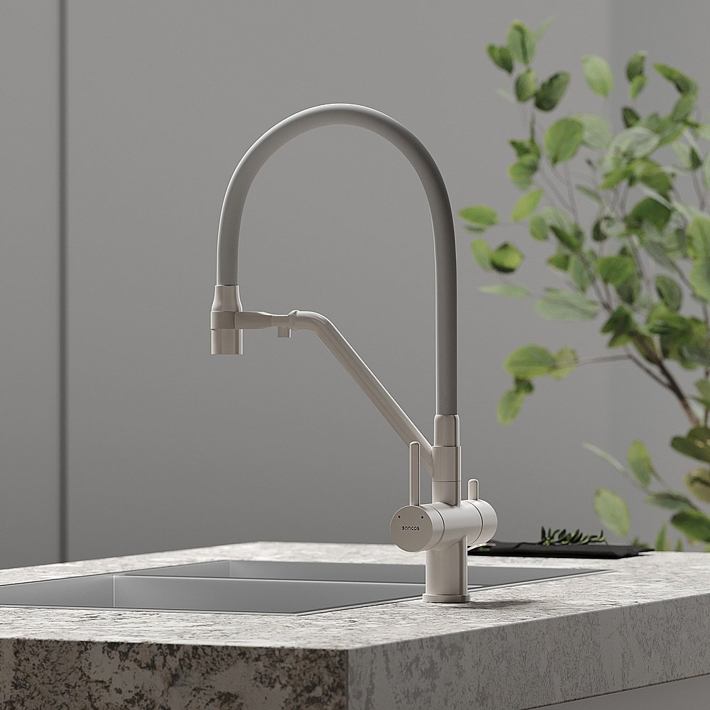 Смеситель для кухни Sancos Dora SC4003MW белый матовый купить в интернет-магазине сантехники Sanbest