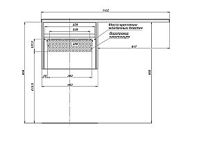 Тумба с раковиной Aquanet Токио 236915 110 белый для ванной в интернет-магазине Sanbest