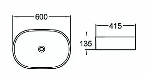Раковина накладная SantiLine 60 SL-1028 белая купить в интернет-магазине Sanbest