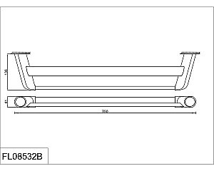 Полотенцедержатель Rush Flores FL08532B 75 cm купить в интернет-магазине сантехники Sanbest