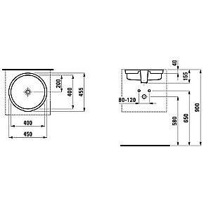 Раковина Laufen Living City 8.1343.9.000.109.1 белая купить в интернет-магазине Sanbest