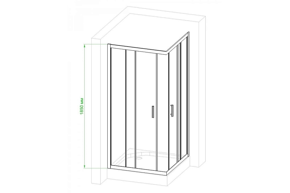 Душевой уголок Royal Bath RB8075HPD-T 75х80 прозрачный купить в интернет-магазине Sanbest